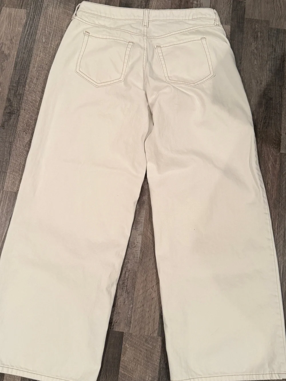 wild fable Men's Cream Wide-Leg Chinos - Picture 2 of 4